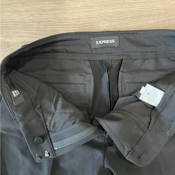 Express Editor Mid Rise Flare Pant - Black - Picture 3 of 3